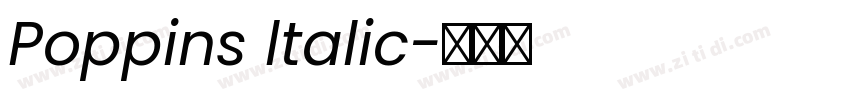 Poppins ltalic字体转换
